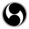 Tomoe symbol icon in a circle