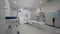 A tomography machine in modern clinic. CT scanner. Radiology equipment.