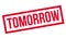 Tomorrow rubber stamp