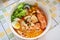 Tomyum noodle with seafood