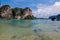 Ton Sai cliffs and rockss on the beach in Thailand