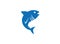 Tona blue fish in symbol for logo design illustration