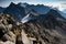 Tonale, Italian Alps, dramatic mountain landscape.