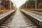Toned photo railroad tracks