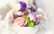 Toned shot of table decorated for wedding ceremony