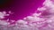 toned velvet violet pink purple magenta Beautiful Cloudy Dramatic Sky With Fluffy Clouds. Natural Background. toned