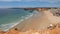 Tonel beach in Sagres in the Atlantic Ocean in Portugal