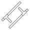 Tonfa weapon icon, outline style
