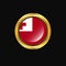 Tonga flag Golden button