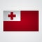 Tonga flag on a gray background. Vector illustration