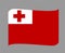 Tonga Flag National Oceania Emblem Ribbon Icon Vector
