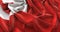 Tonga Flag Ruffled Beautifully Waving Macro Close-Up Shot