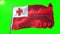 Tonga flag seamless looping 3D rendering video. Beautiful textile cloth fabric loop waving