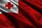 Tonga flag , Tonga flag 3D illustration symbol.