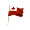 Tonga flag on white background