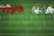 Tonga vs India Soccer Match, national colors, national flags, soccer field, football game, Copy space