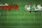 Tonga vs Iraq Soccer Match, national colors, national flags, soccer field, football game, Copy space