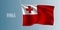Tonga waving flag vector illustration