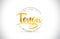 Tonga Welcome To Word Text with Handwritten Font and Golden Text