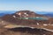 Tongariro National Park. Tongariro alpine track. Blue lake. Valley of Three Volcanoes. North Island. New Zealand