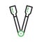 Tongs icon vector image.