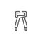 Tongs pliers, pincers line icon