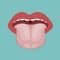 Tongue disease, vector of organ concept