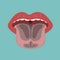 Tongue disease, vector of organ concept