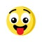 Tongue emoji icon isolated on white background