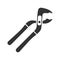 Tongue and groove pliers glyph icon