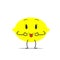 Tongue lemon simple clean cartoon illustration