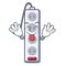 Tongue out isolated power strip with the mascot