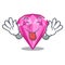 Tongue out pink diamond in a cartoon box