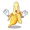 Tongue out tasty fresh banana mascot cartoon style