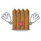Tongue out wooden fence pattern for design cartoon