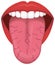 Tongueâ€™s health sign vector illustration  Cracked Tongue