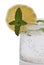 A tonic water with mint and lemon.