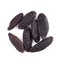 Tonka beans isolated on white background. Bean of Dipteryx odorata, cumaru or kumaru. Fresh aroma tonka beans. Close-up