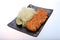 Tonkatsu - fried cutlet chicken with vegetable