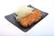 Tonkatsu - fried cutlet chicken with vegetable