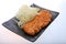 Tonkatsu - fried cutlet chicken with vegetable