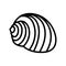 tonna sea shell beach line icon vector illustration