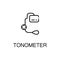 Tonometer flat icon or logo for web design