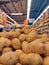 Tons of high quality potatoes sell on supermarket