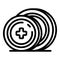 Tonsillitis disease pills icon, outline style