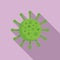 Tonsillitis virus icon flat vector. Throat tonsil