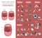 Tonsils and throat diseases. Pharyngitis symptoms, treatment icon set. Medical infographic design