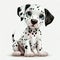 Too Cute to Handle: Baby Dalmatian Cartoon Style - Generative AI