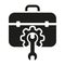 Tool box icon. Toolbox, toolkit and instrument. Fixing, repair and renovation vector illustration