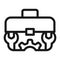 Tool box line icon. Toolbox, toolkit, instrument. Fixing, repair and renovation vector illustration